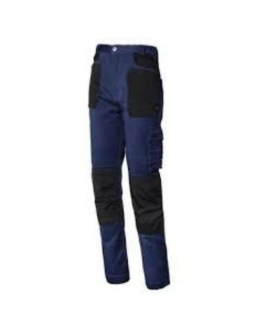 PANTALON STRETCH AZUL/ NEGRO 8730B T-S