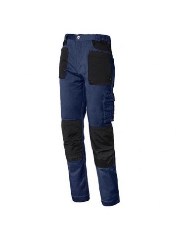 PANTALON STRETCH AZUL/ NEGRO 8730 T-L