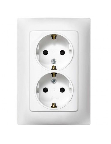 DOBLE BASE ENCHUFE C/TT BLANCO. SER 10 F1091459030