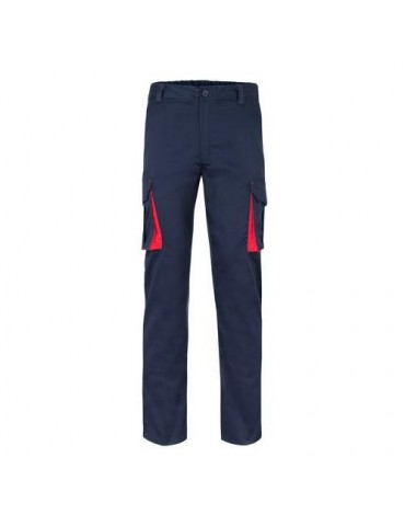 PANTALON STRETCH BICOLOR AZUL/ROJO T.44 103024S