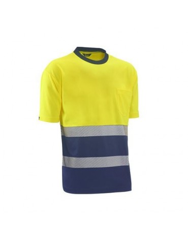 CAMISETA ALTA VISIBILIDAD LONDON AMAR/AZUL T.M