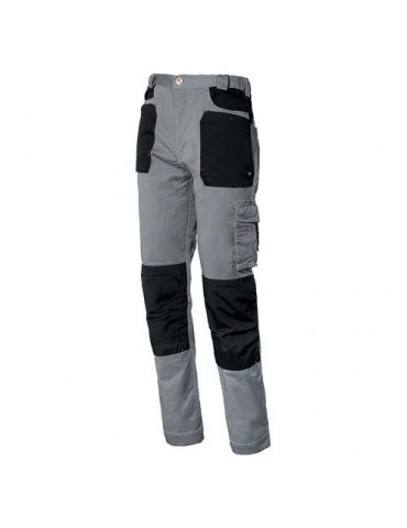 PANTALON STRETCH GRIS / NEGRO 8730B-080 T.4XL