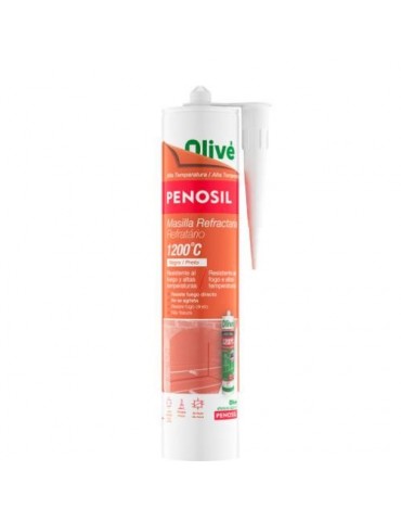 MASILLA REFACTARIA 1200C NEGRO 300ML CARTUCHO