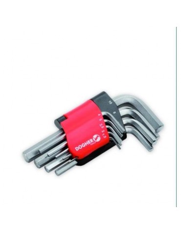 JUEGO 9 LLAVE EXAGONAL CORTA MACHO 1.5-10 600-009