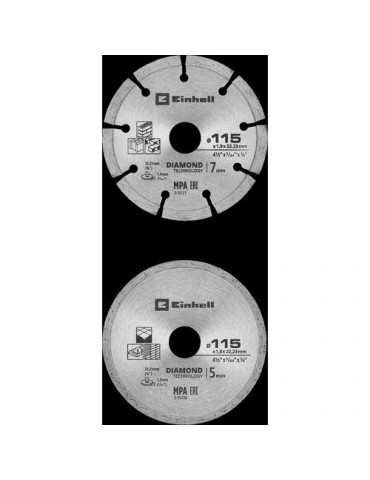 JUEGO DE 2 DISCOS DE DIAMANTE SURTIDOS 115MM