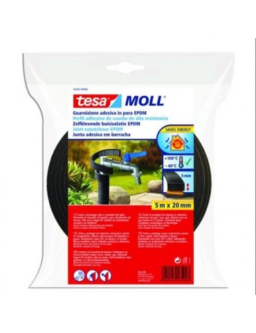 BURLETE  PERFIL CAUCHO EPDM 5X20 NEGRO 5443