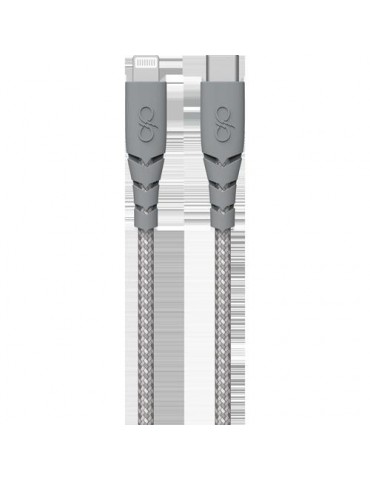 CABLE USB-C/ USB-C LIGTNG 1.2M 3A GRIS F149006