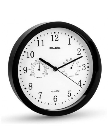 RELOJ DE PARED TEMPERATURA Y HUMEDAD ELBE RP-1005-