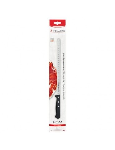 CUCHILLO JAMONERO ALVEOLADO ESTRECHO 29CM 11.5"