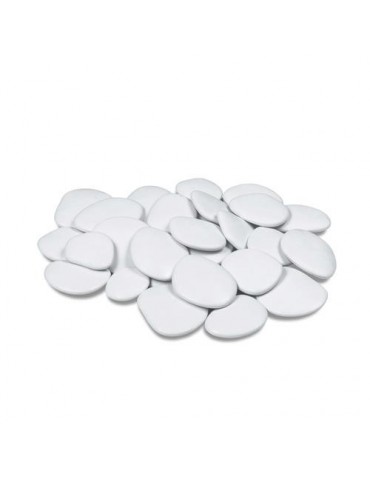 PIEDRAS DECORARIVAS PLASTICO (24UDS)  BLANCAS