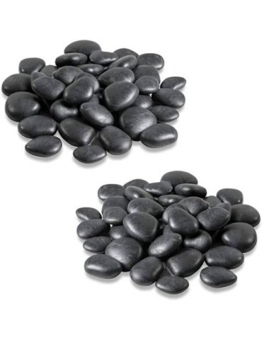 PIEDRAS DECORARIVAS PLASTICO (24UDS)  NEGRAS