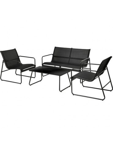 JUEGO MUEBLES EXTERIOR 4PCS NEGRO X99001680