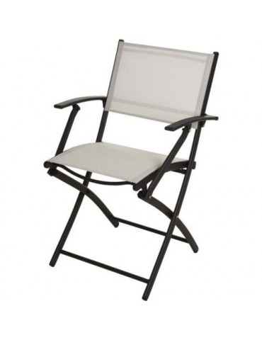 SILLA PLEGABLE ACERO Y TEXTILENE BLANCO X60000180