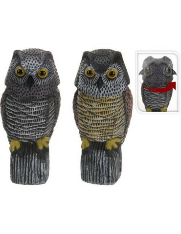 BUHO AYUNTENADOR EOLICO ESTANTAPAJAROS JARDIN 38CM