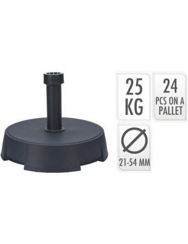 BASE PARASOL ANTRACITA 25KG POSTES Ø21-54 MM Ø40