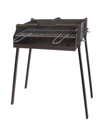 BARBACOA CUADRADA C/ SOPORTE PAELLA 60X40X75 CMS.