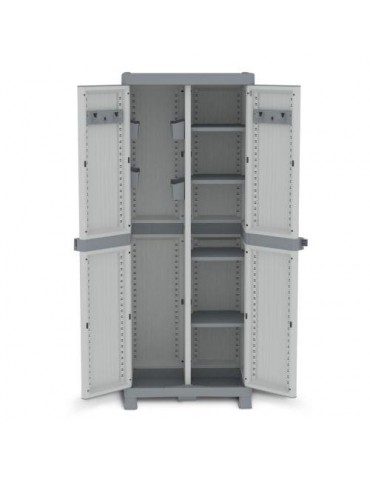 ARMARIO DE RESINA WAVE ESCOBERO GRIS 181X70X43CM