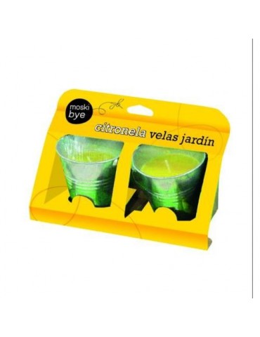 VELA EN CUBO METAL C/CITRONELA (PACK 2) 1-20559