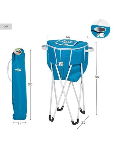 NEVERA PLEGABLE C/SOPORTE Ø44X35X84 CM IMPERMEABLE