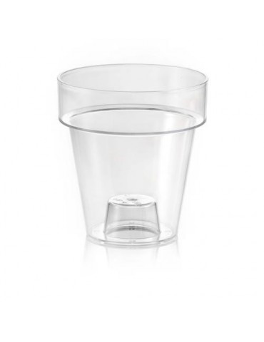 MACETA PLASTICO TRANSPARENTE 20CM. PORTO CLEAR