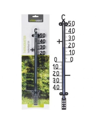 TERMOMETRO CLASICO NEGRO 40CM INTERIOR/EXTERIOR