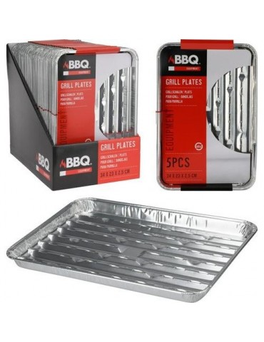 BANDEJA BARBACOA SET 5 PIEZAS 34X23XH.2,5 CM