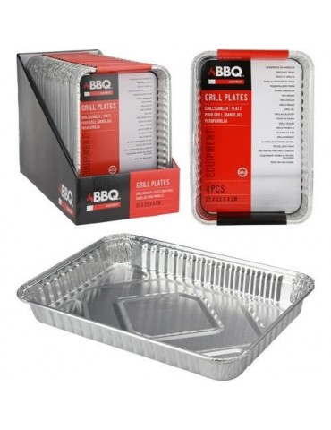BANDEJA PARA PARILLAS BBQ 4 UDS 32X23CM