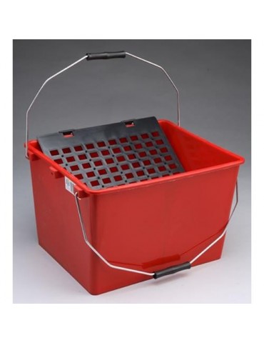 CUBETA DOS ASAS 16 L. CON REJILLA PLASTICO  6909