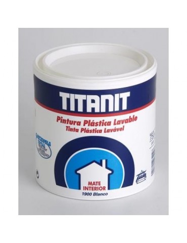 PINTURA PLASTICA INT. MATE BCO.TITANIT 750 ML.