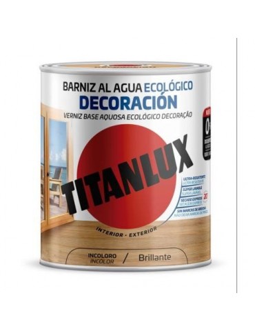 BARNIZ AL AGUA ECOLOGICO INCOLORO BRILLANTE 750ML