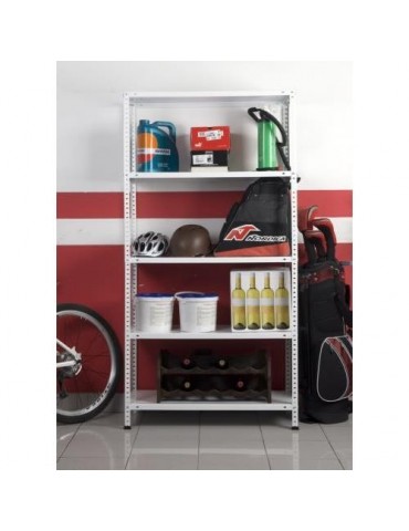 ESTANTERIA METALICA BLANCA 180X90X40 BRICOL