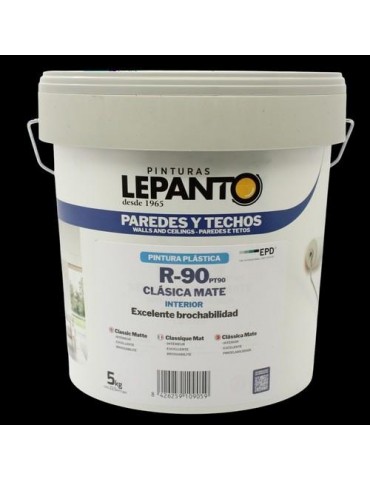PINTURA PLASTICA R-90 INTERIOR 15K BLANCO MATE