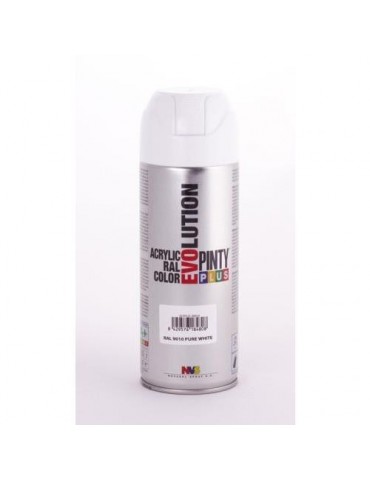 PINTURA SPRAY PINTY PLUS BCO. BRILL.RAL 9010 520ML