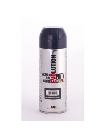 PINTURA SPRAY PINTY PLUS GRIS RAL 7016 520ML.