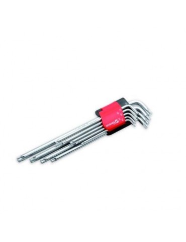 JUEGO 9 LLAVE TORX LARGA MACHO T10-50 608-009