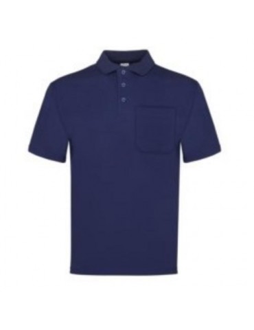 POLO M/CORTA AZUL 1 BOLSILLO  T. L 100-AM