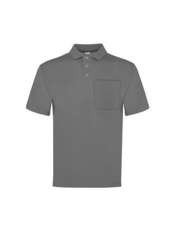 POLO M/CORTA GRIS 1 BOLSILLO T. M 100-GR