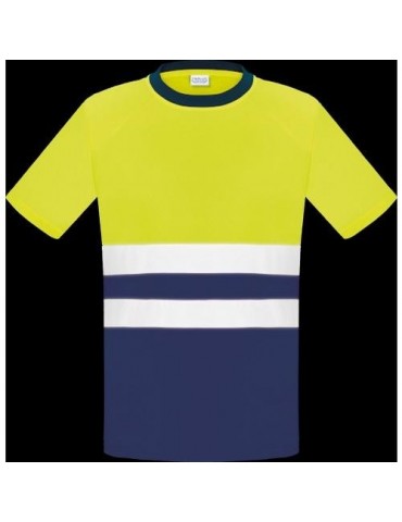 CAMISETA A.V. BICOLOR AMARILLO MANGA CORTA L3000 M