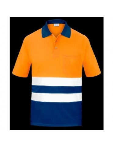 POLO A.V. BICOLOR NARANJA M/C COOLMAX L3000 S