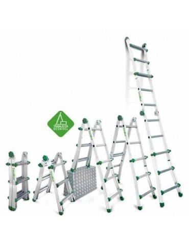 ESCALERA TELESCOPICA DE ALUMINIO 3X4