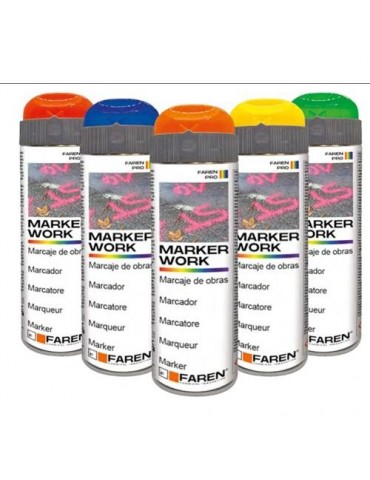 MARCADOR DE OBRA PROFESIONAL SPRAY  ROJO 500ML