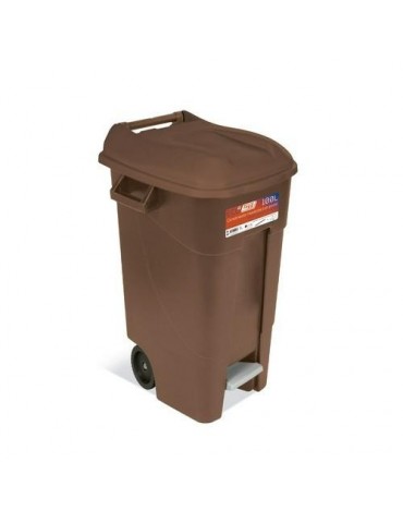 CONTENEDOR JARDIN 120L C/PEDAL MARRON ECO 443237