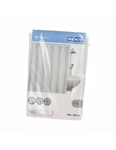 CORTINA BAÑO BLANCO POLIESTER 180X200 19146