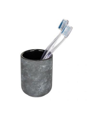 VASO DE DIENTES CERAMICA SACILE GRIS NEGRO 2632810