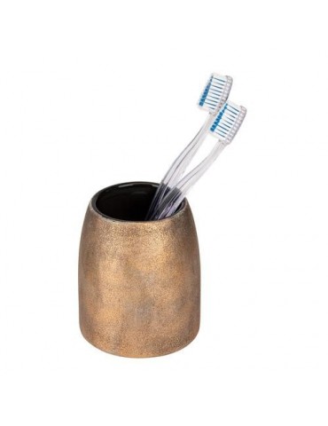 VASO DE DIENTES DE CERAMICA TREMEA BRONCE NEGRO