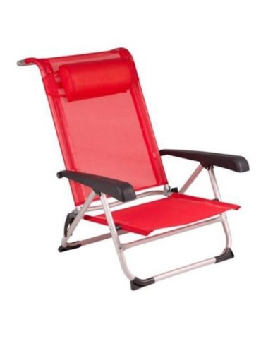 SILLA PLAYA BAJA ALUMINIO ROJO 1204793