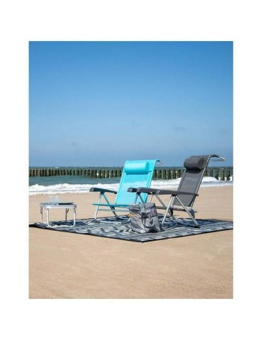 SILLA DE PLAYA SAINT-TROPEZ CON ALMOHADA GRIS