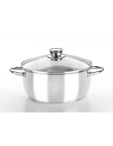 CACEROLA CON TAPA CRISTAL 22 CM. OPTIMA M451122