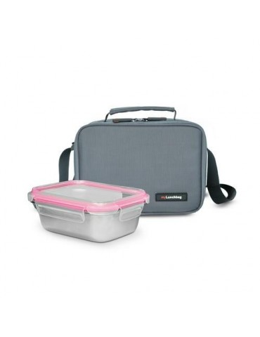 LUNCHBAG INOXBAG GRIS + 1 CONTENEDOR 0.7L  9293-TX