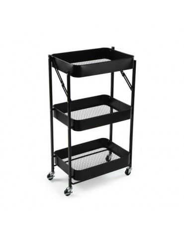 CARRO PLEGABLE METALICO NEGRO 45X29.5X77CM